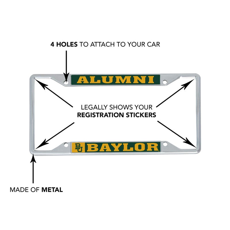 Desert Cactus Baylor University Car Accessories Bears Metal License Plate Frame and Tag Holder for Front or Rear of Car (Alumni) - Image 4
